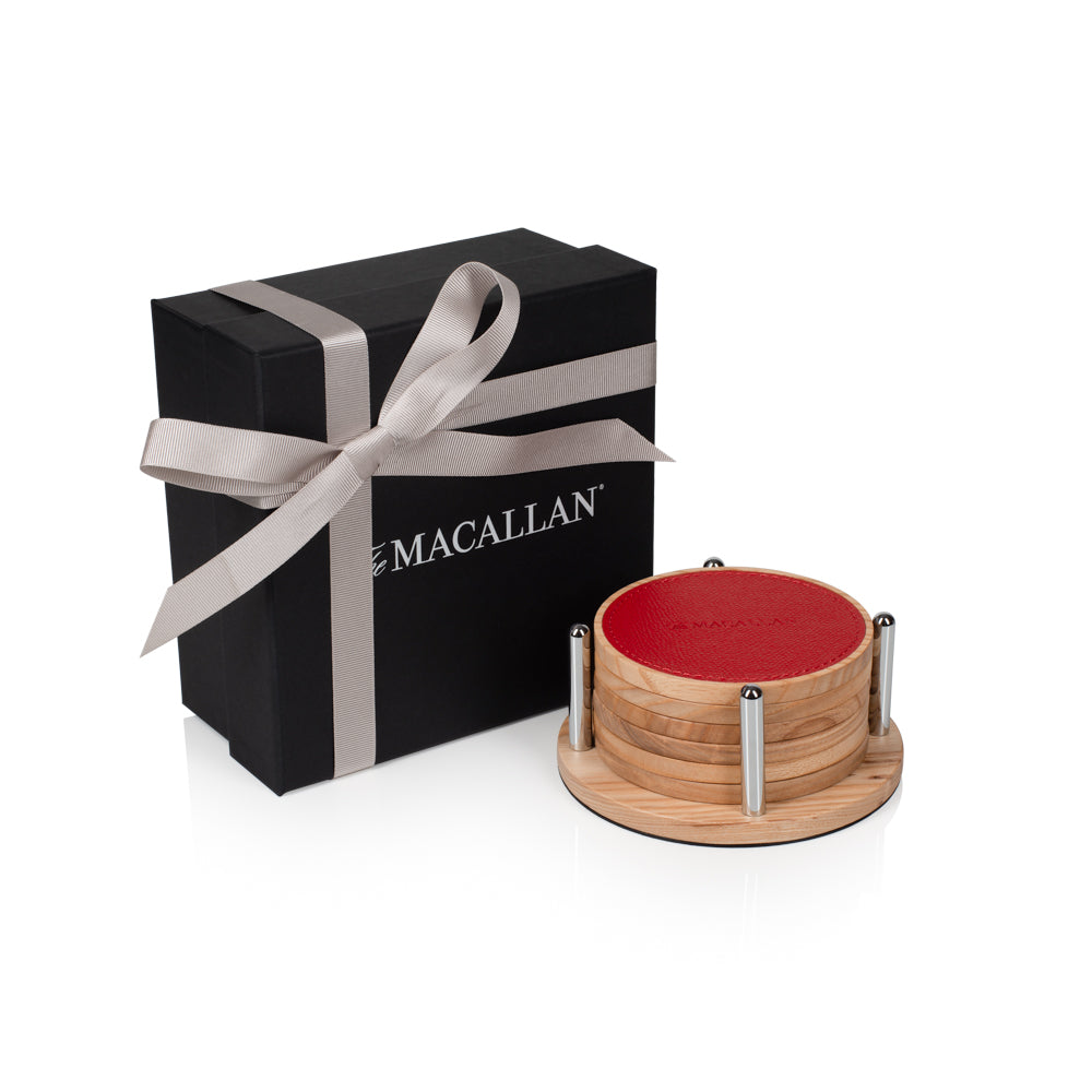 The Macallan Red Collection Leather Coaster (set of 6)